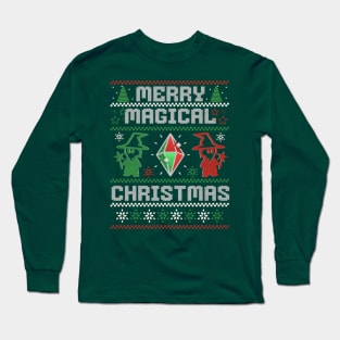 Merry Magical Christmas Wizard Long Sleeve T-Shirt